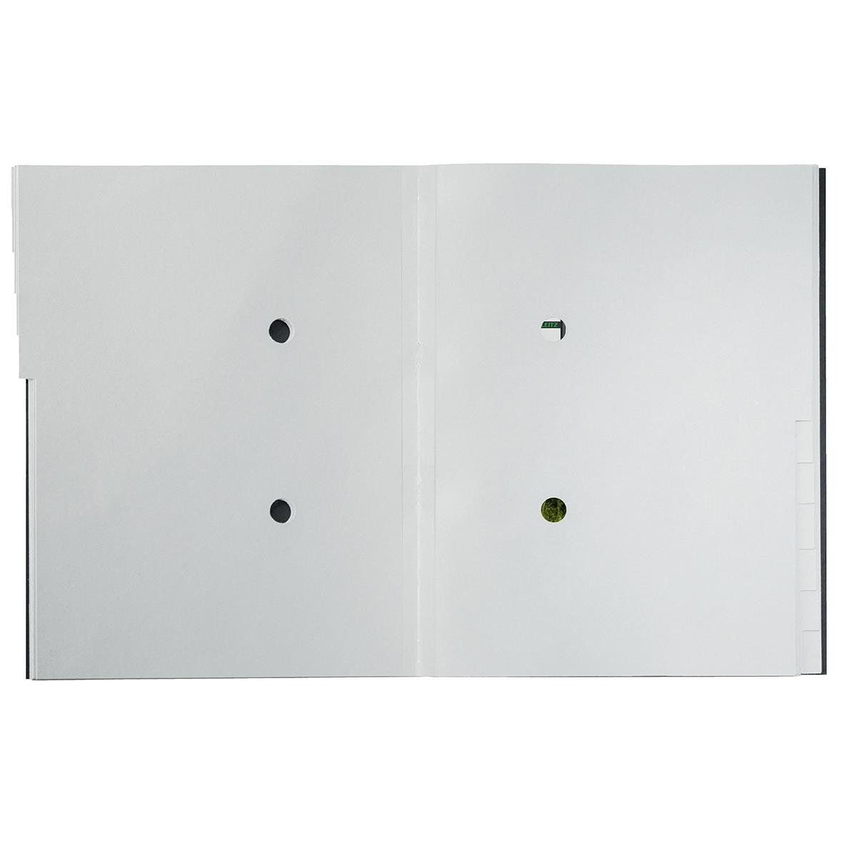 Sorteringsmapp Leitz Recycle 12-flik svart med hål för etiketter