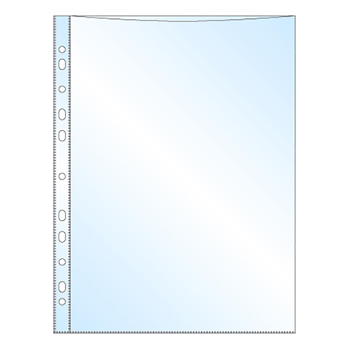 Plastficka PP Präglad 0,12mm A4 med måttskala längs vänster sida
