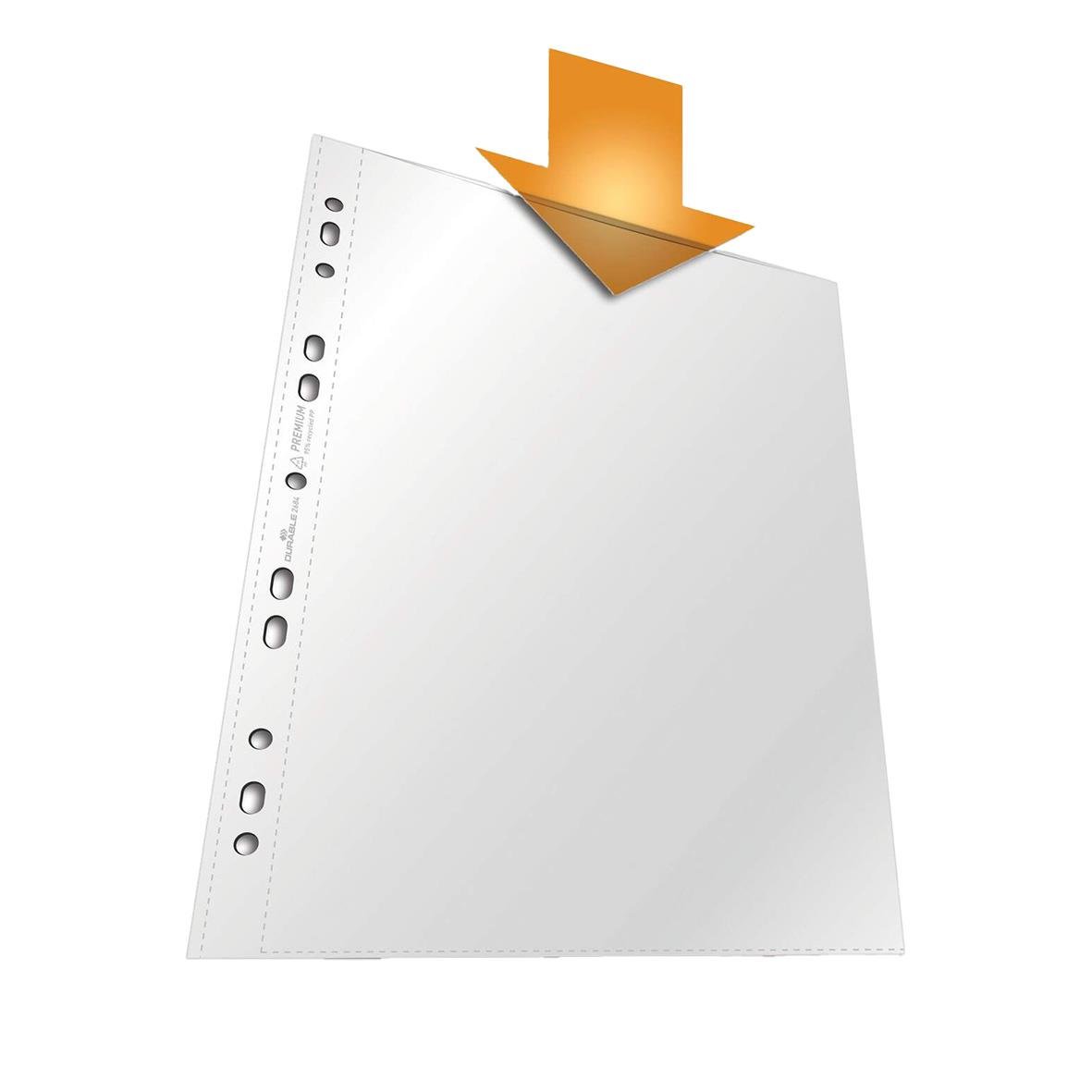 Transparent plastficka Durable ECO 0,08mm A4 för dokument, enkel att använda