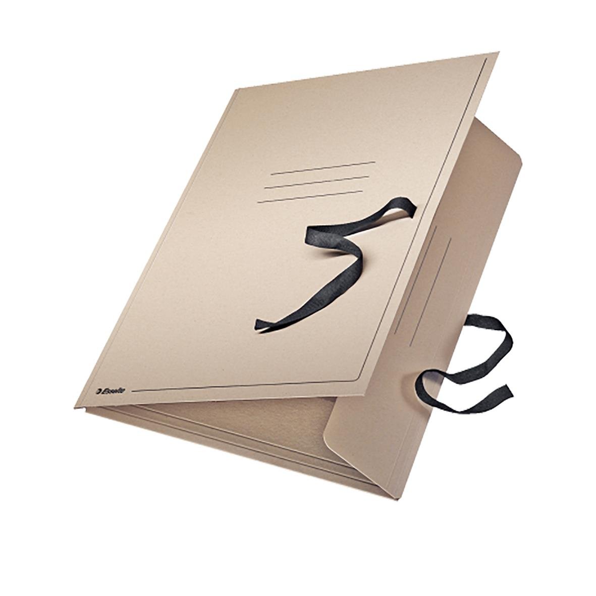 Ritningsmapp Herkules 3-Klaff A3 420g i beige med svart band
