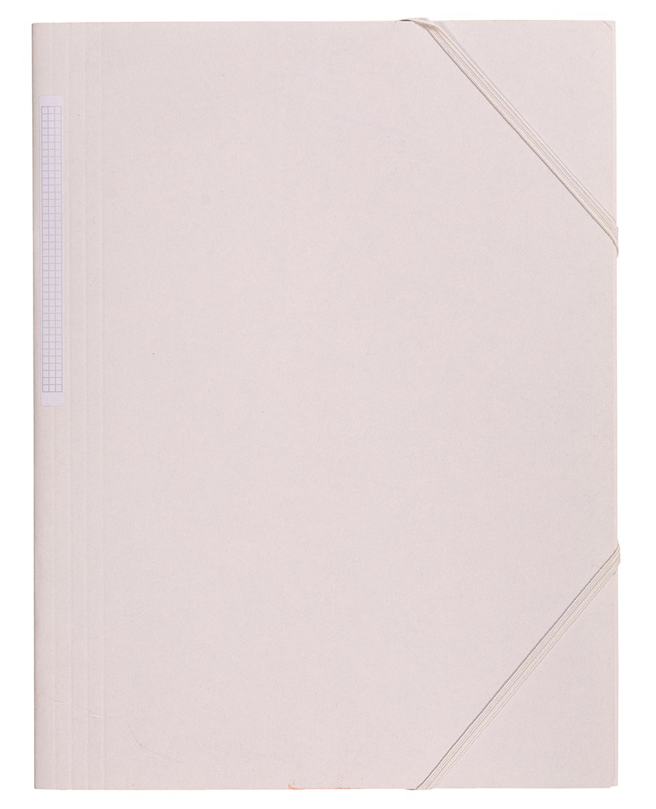 Vit A4 snoddmapp i kartong med tre klaffar och FSC-märkning