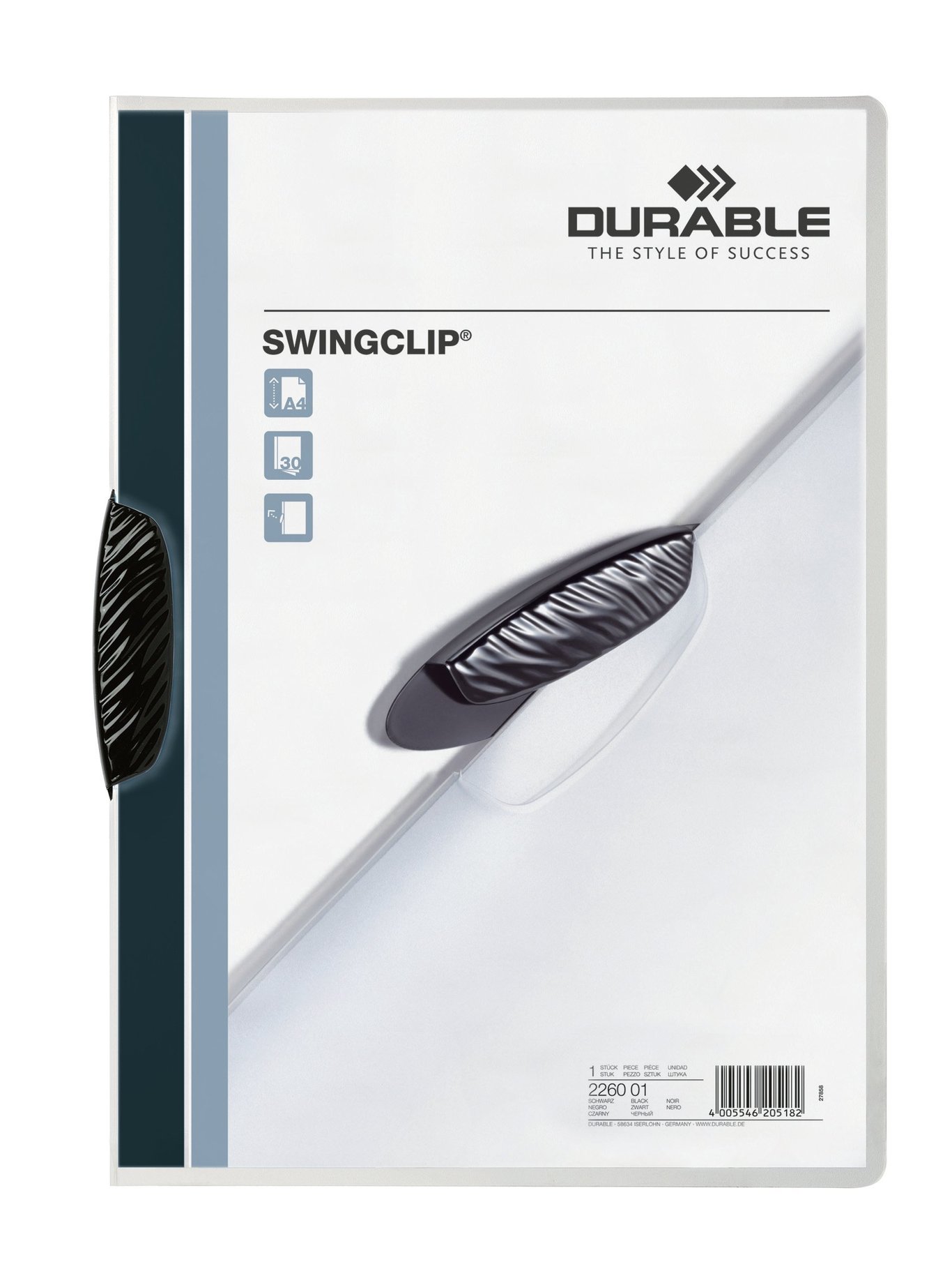 Klämmapp Durable Swingclip 2260 A4 30 ark