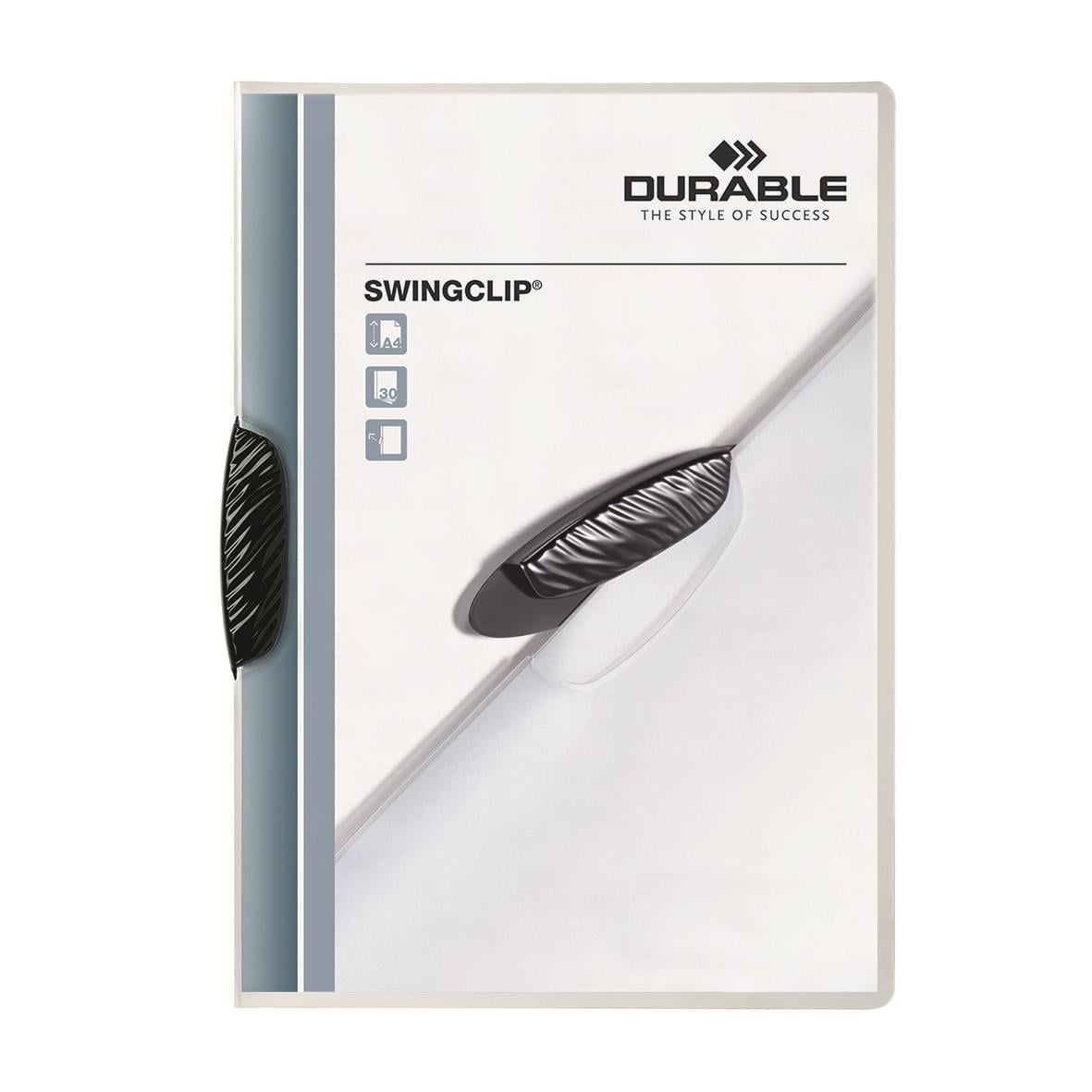 Svart A4-klämmapp med swingclip för 30 ark från Durable