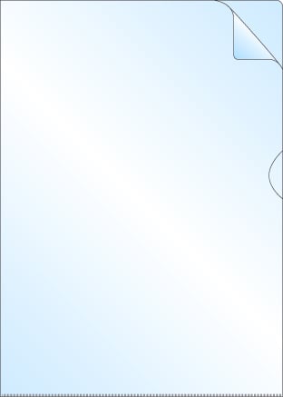 Transparent aktmapp i plast med A4-storlek och 0,18mm tjocklek