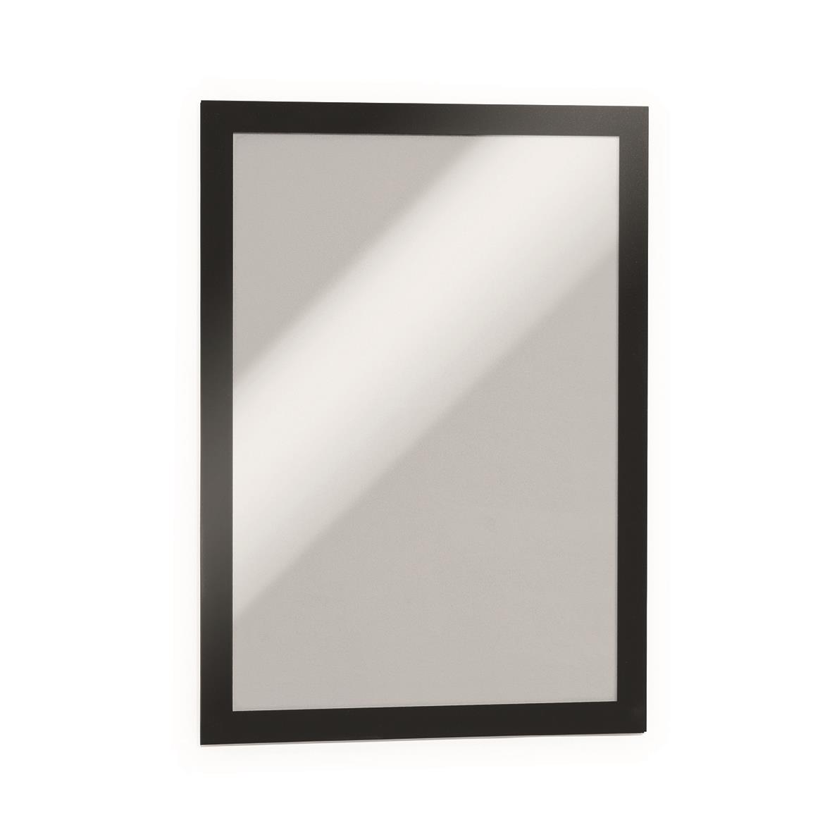 Svart självhäftande Duraframe för A4, spegelreflekterande yta