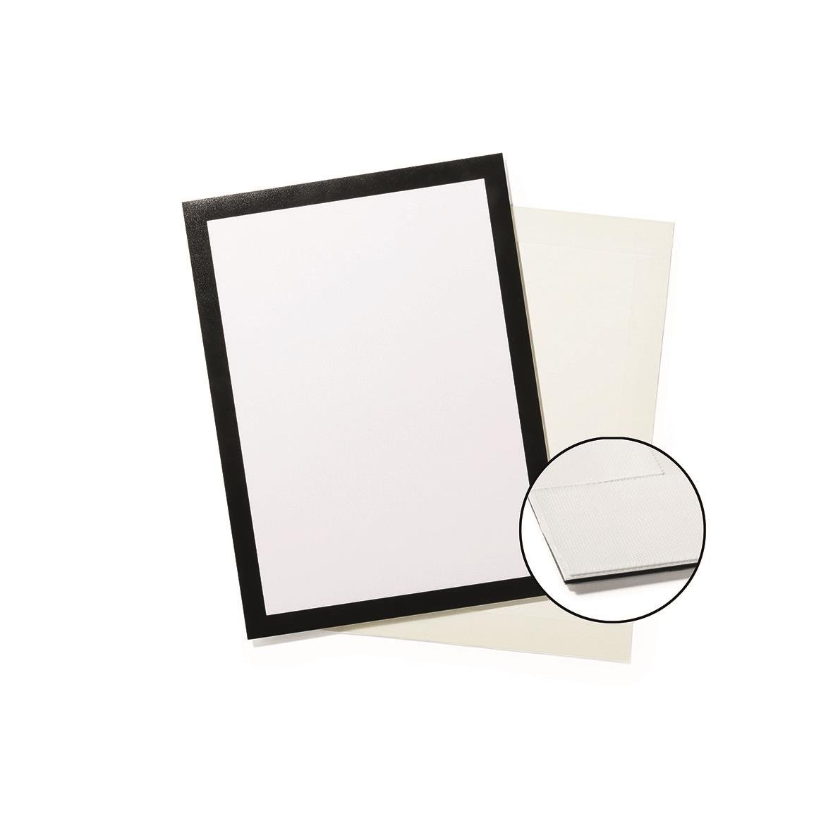 Svart Duraframe grip för A4 med glasfront och vit bakgrund