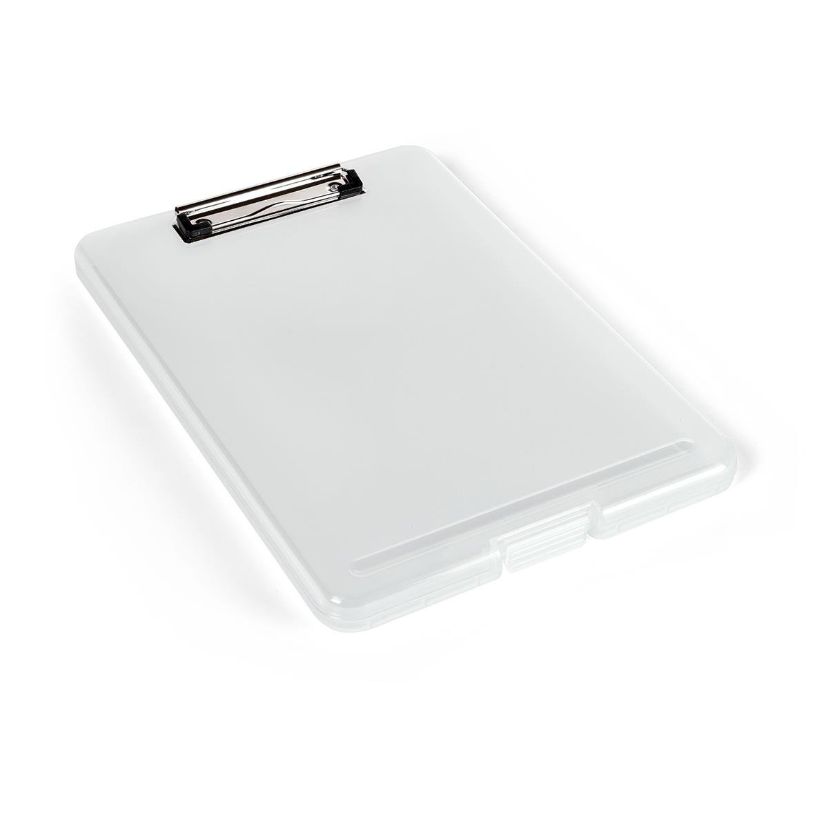 Transparent skrivplatta med förvaring för A4-papper