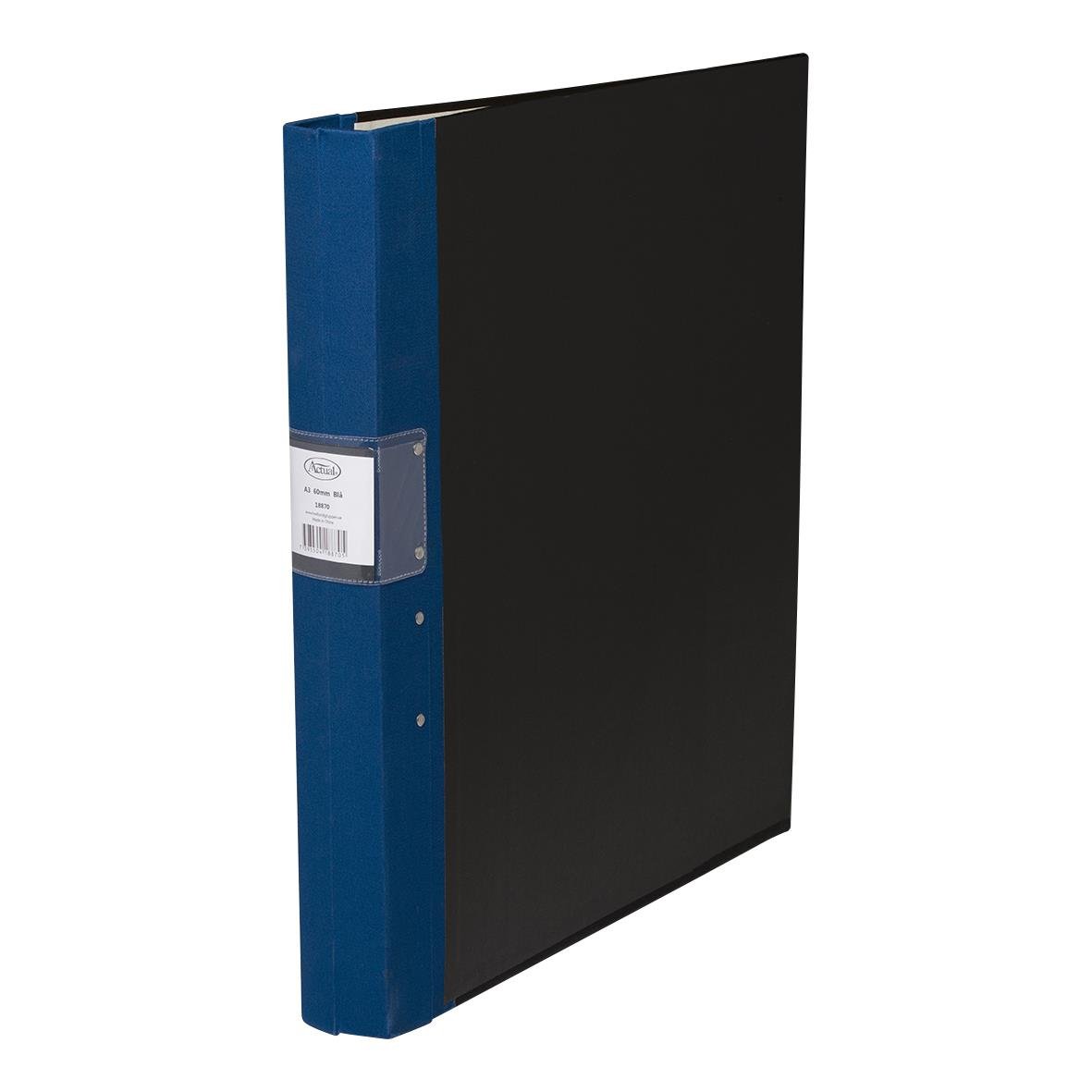 Blå gaffelpärm 60mm för A3-format