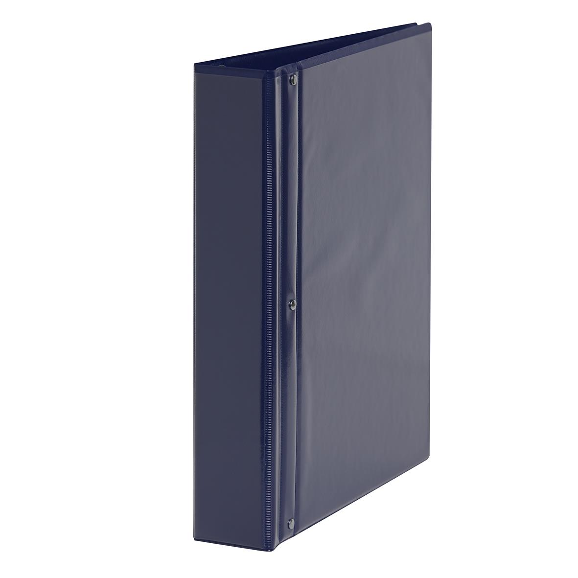 Blå gaffelpärm med ficka 60mm för A4-ark