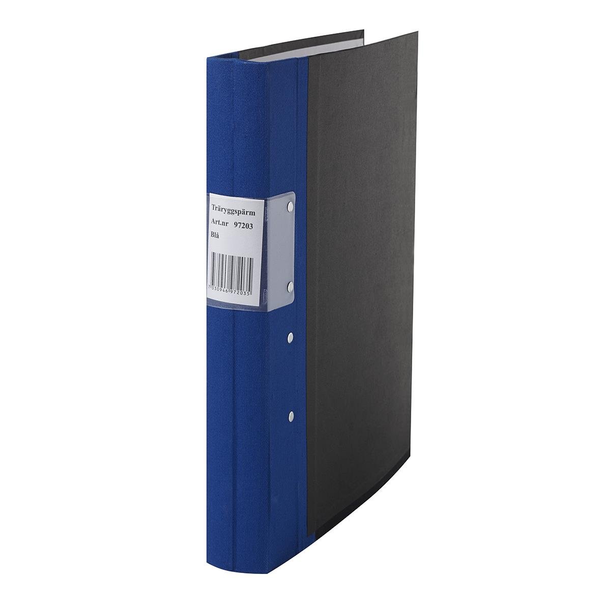 Blå och svart gaffelpärm för A4 med 40mm rygg