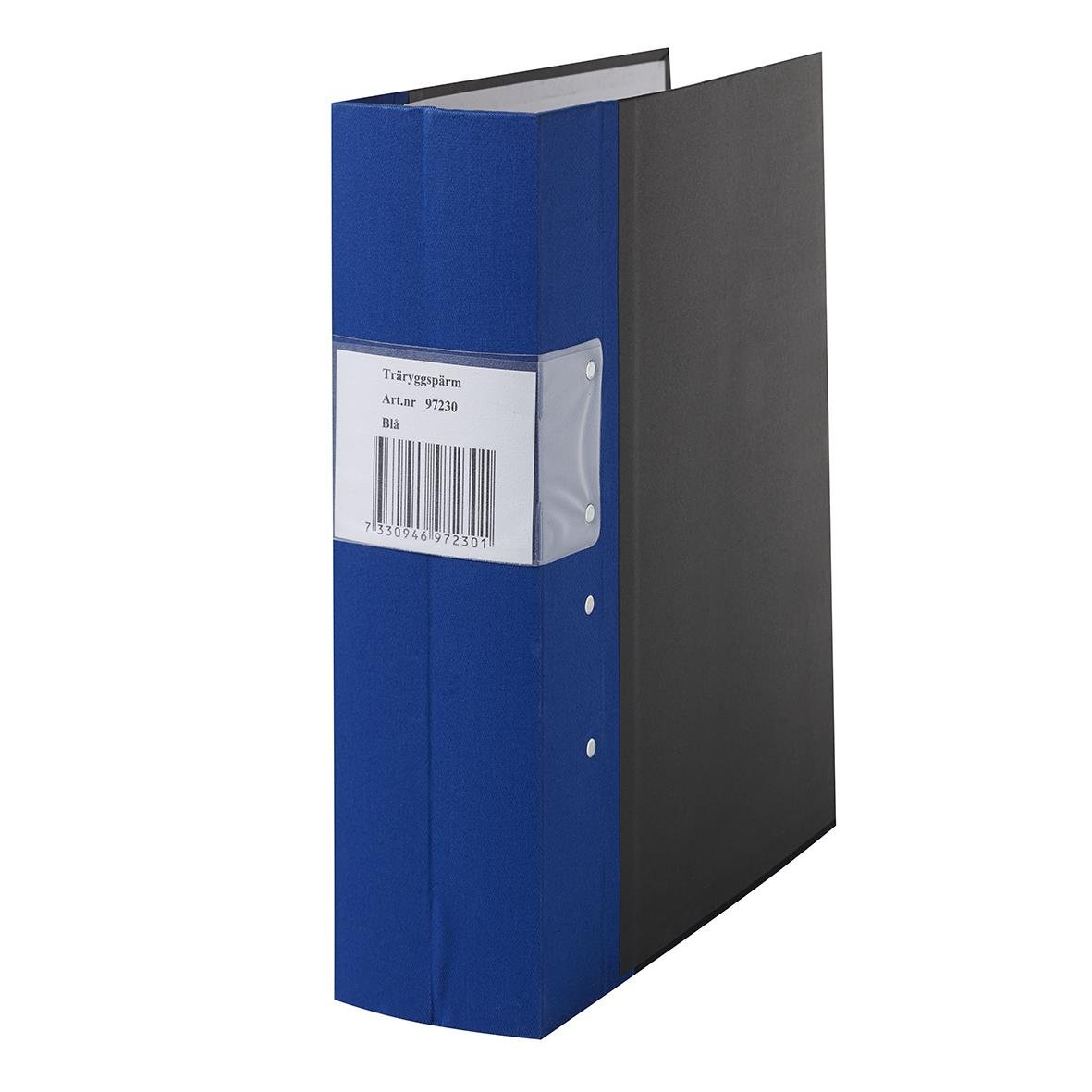 Blå och svart gaffelpärm för A4-ark, 80mm bredd, AllOffice