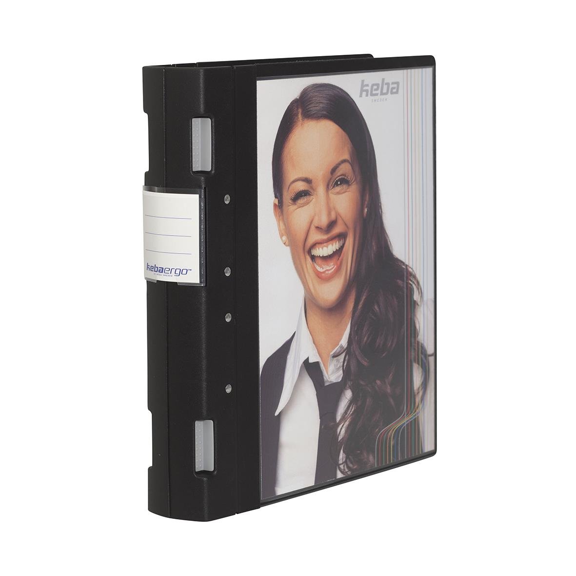 Gaffelpärm Keba Ergo Med Ficka 55mm Svart A4+ 11200106