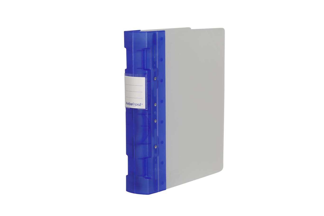Blå och transparent gaffelpärm Keba Frost 55mm för A4+ dokument