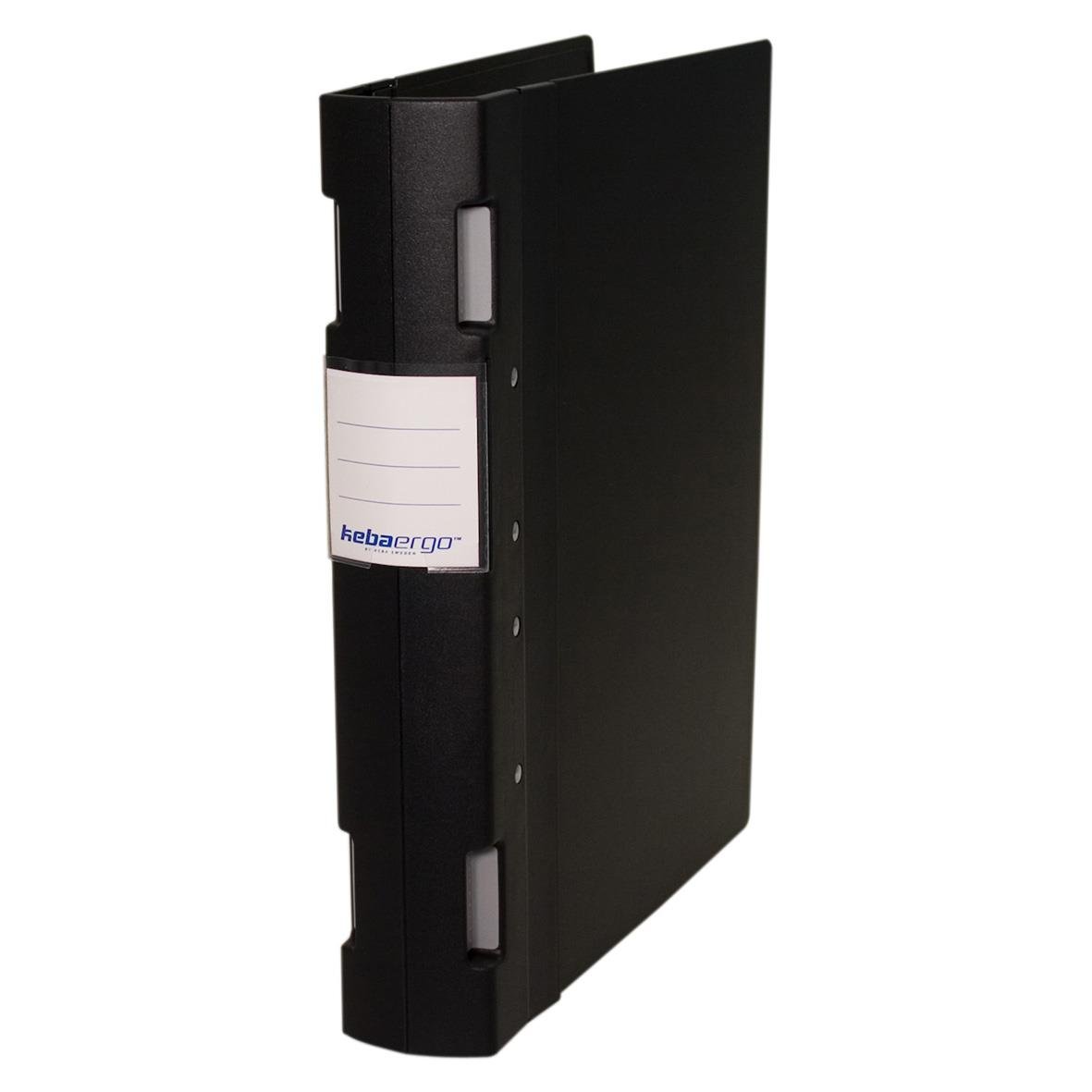 Svart gaffelpärm Keba Ergo 55mm för A4-papper
