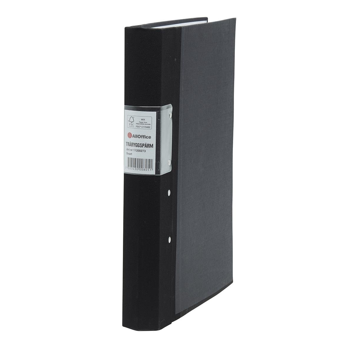 Svart gaffelpärm AllOffice Premium FSC 40mm A4