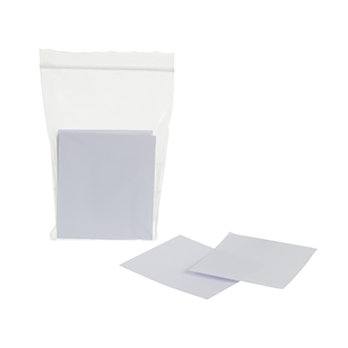 Vit pärmetikett instick 60mm i förpackning med några utspridda