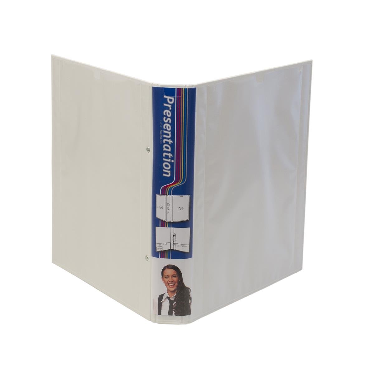 Vit A4+ ringpärm Keba Kebaview D-Ring Ø29mm med 40mm rygg