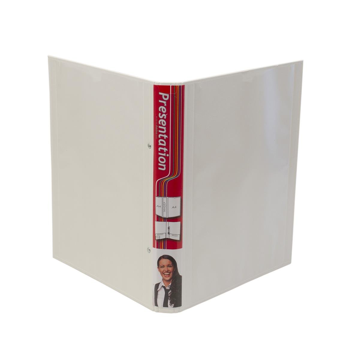 Vit ringpärm Keba Kebaview Ø16mm A4+20mm med presentation på framsidan