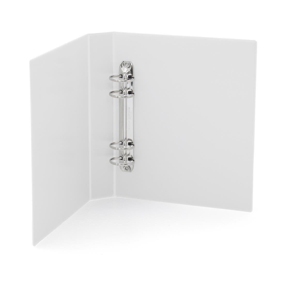 Vit A5 ringpärm i plast med ficka och 29mm ringsystem