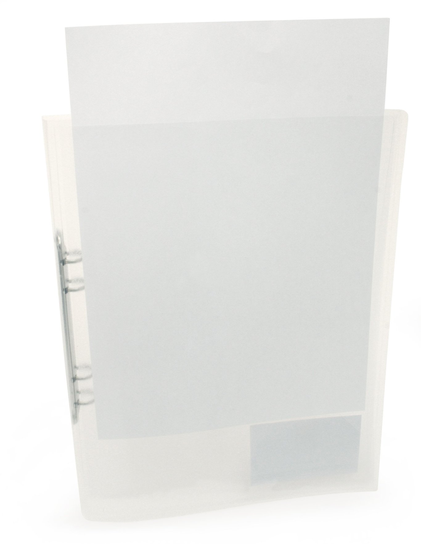 Ringpärm PP med ficka på 16 mm diameter, transparent, A4