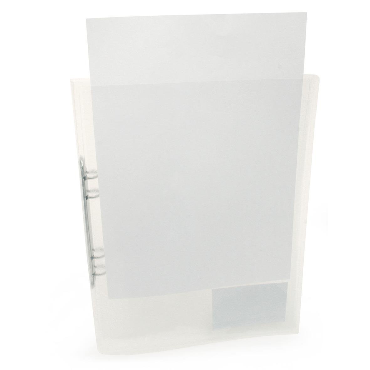 Ringpärm PP med ficka på 16 mm diameter, transparent, A4