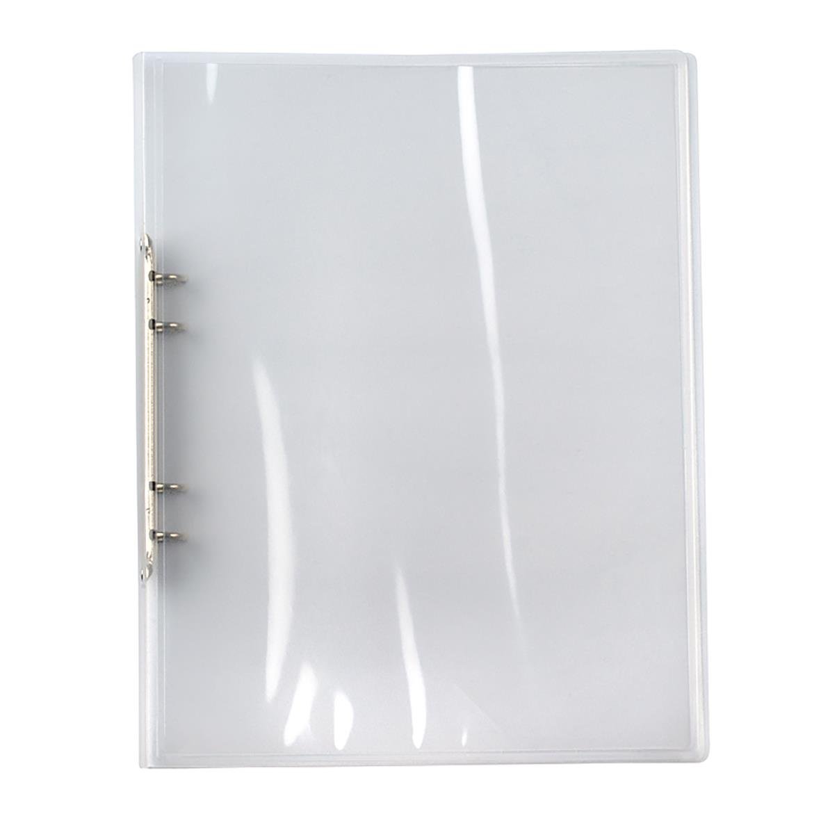 Transparent ringpärm i PP med ficka, Ø16mm, A4