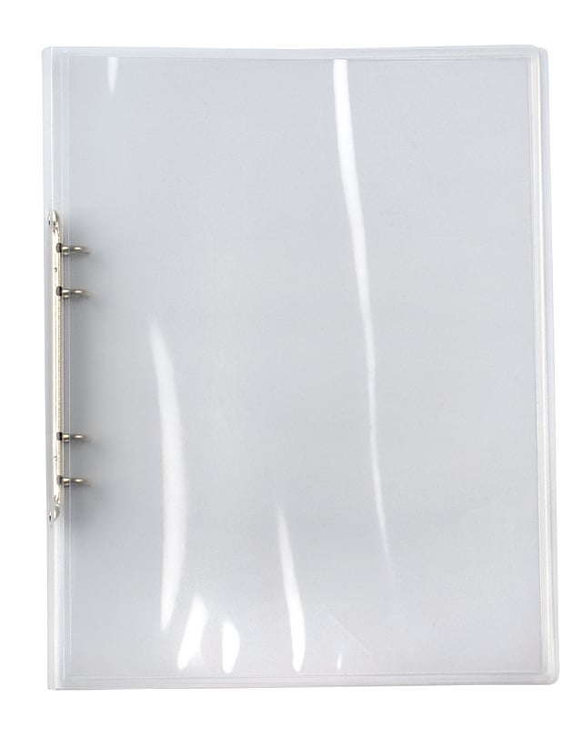 Transparent ringpärm i PP med ficka, Ø16mm, A4