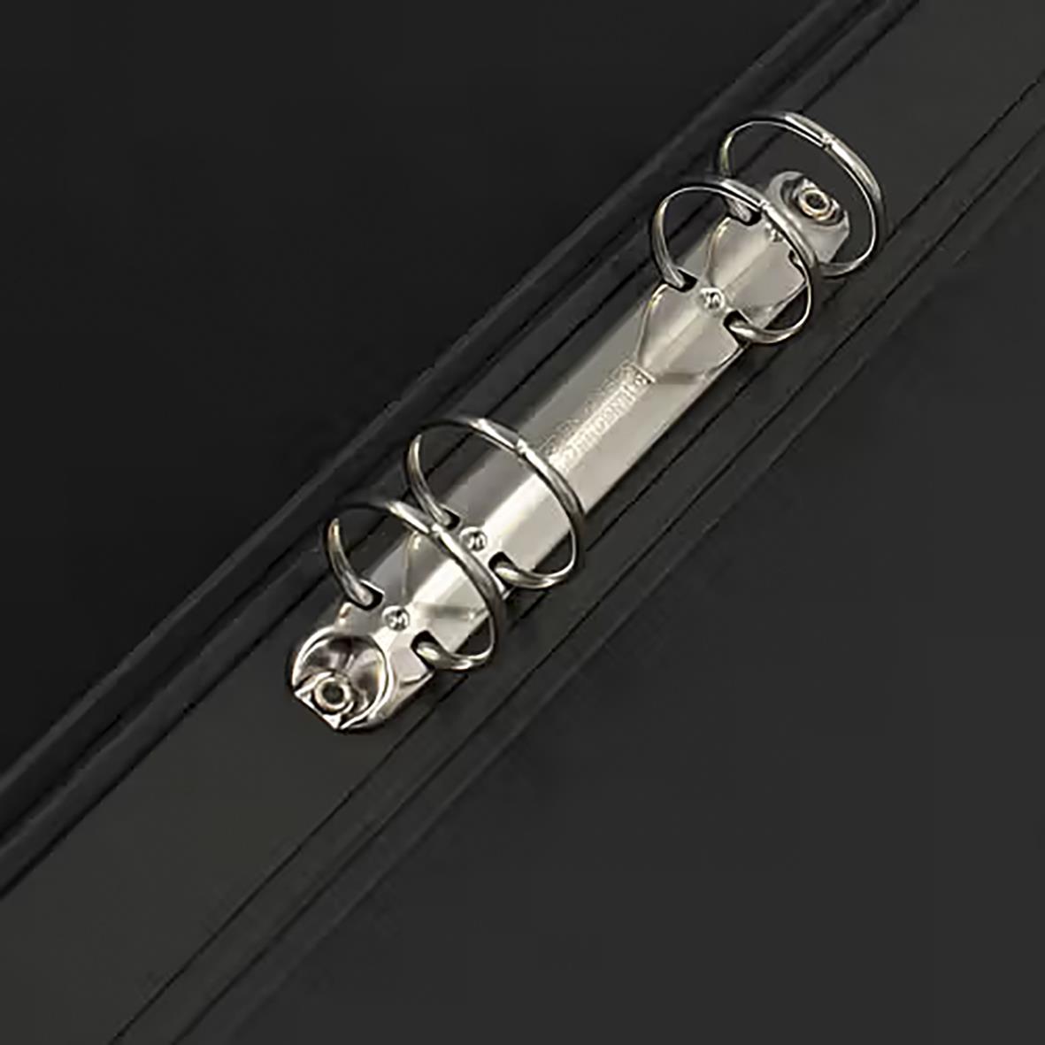 Grå Bigso Ringo Canvas ringpärm med tre ringar för A4-papper