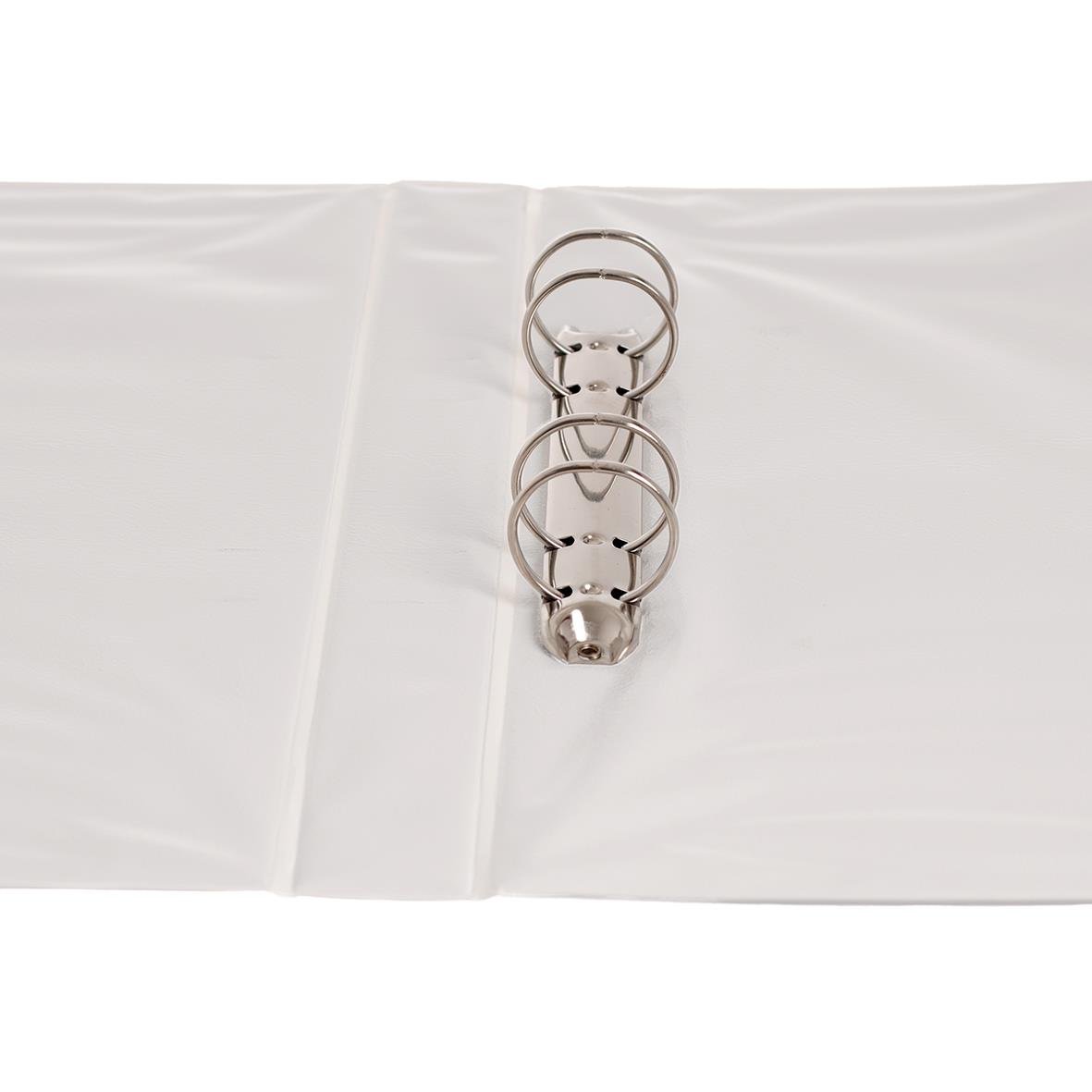 Vit ringpärm med ficka för A4, diameter 29mm, plast