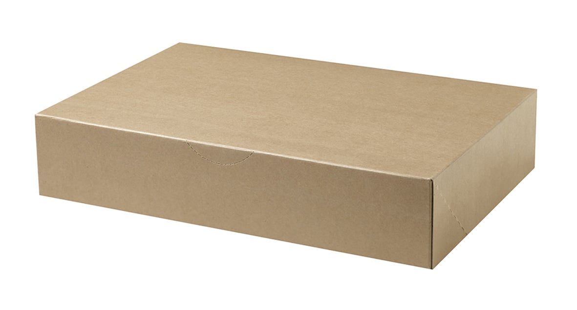 Brun arkivbox för folio 255x55x380mm