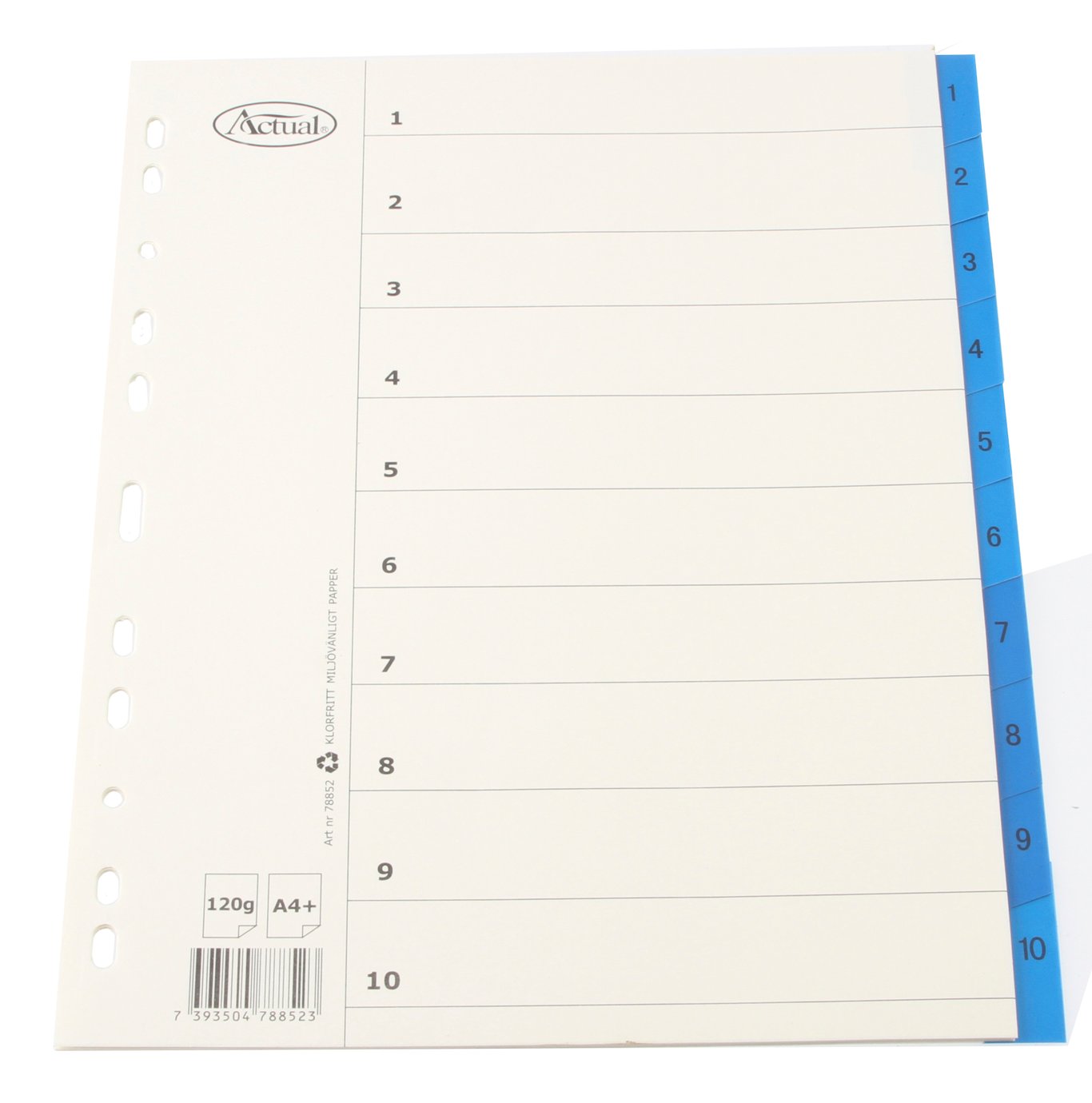 Pärmregister Plus flikförstärkta 1-10 A4+ 11300011_1