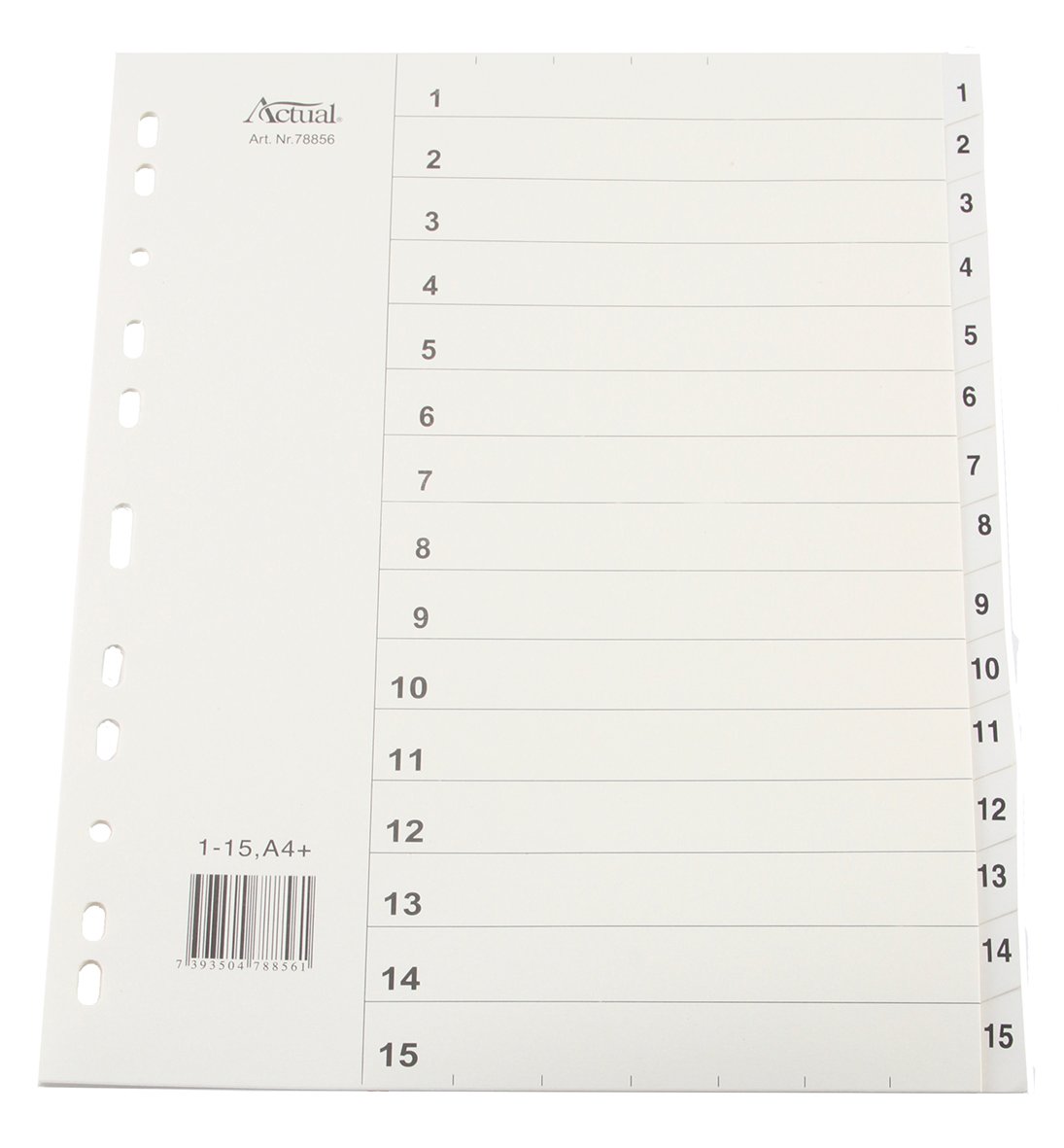 Pärmregister Plus flikförstärkta 1-15 A4+ 11300013_1