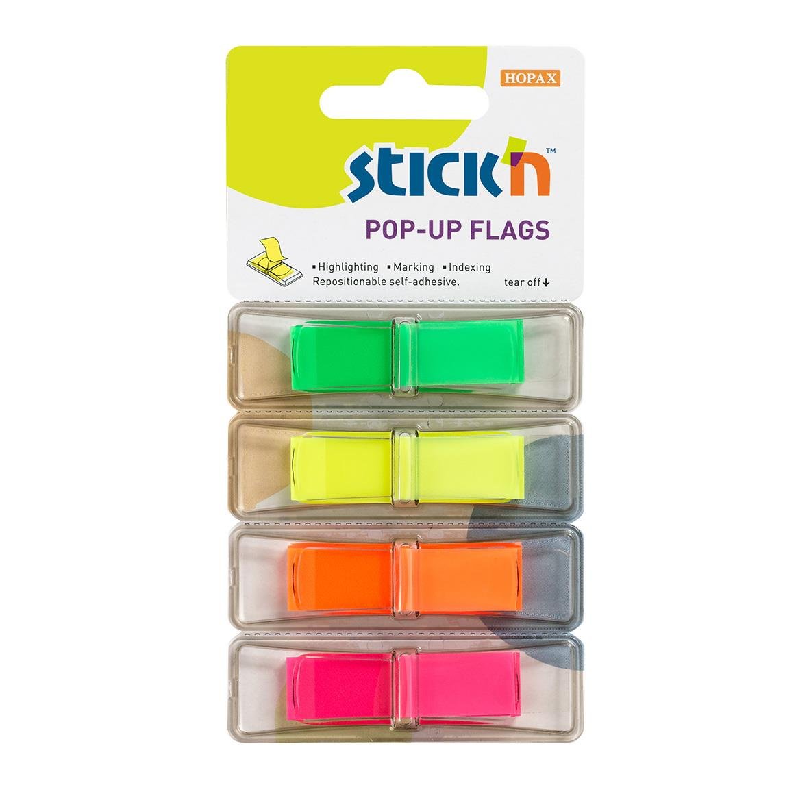 Märkflik Stick´n 4x40 flikar i 4 färger 45x12mm för märkning och markering