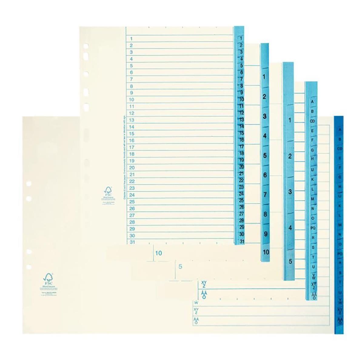 Pärmregister AllOffice papper 1-10 A4 11310003