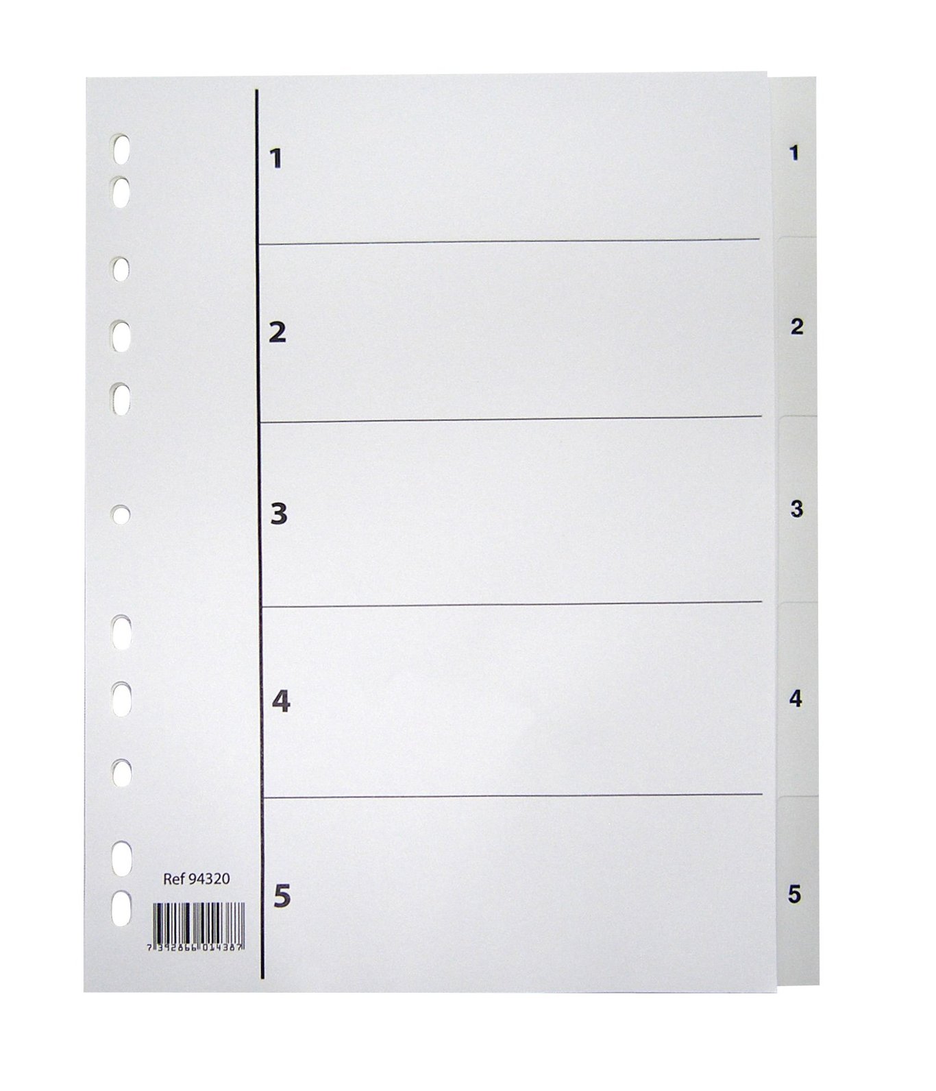Pärmregister AllOffice plast A4 vita med försättsblad