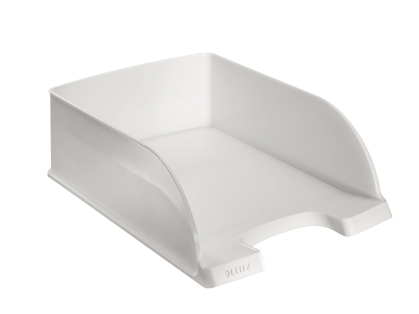 Vit Leitz Jumbo brevkorg med hög kant och öppen framkant