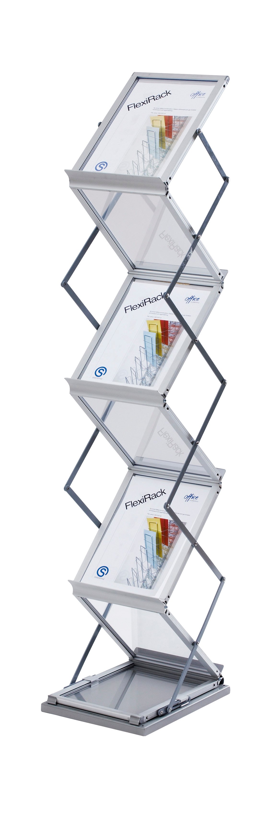 Broschyrställ Zpace 6-fack aluminium