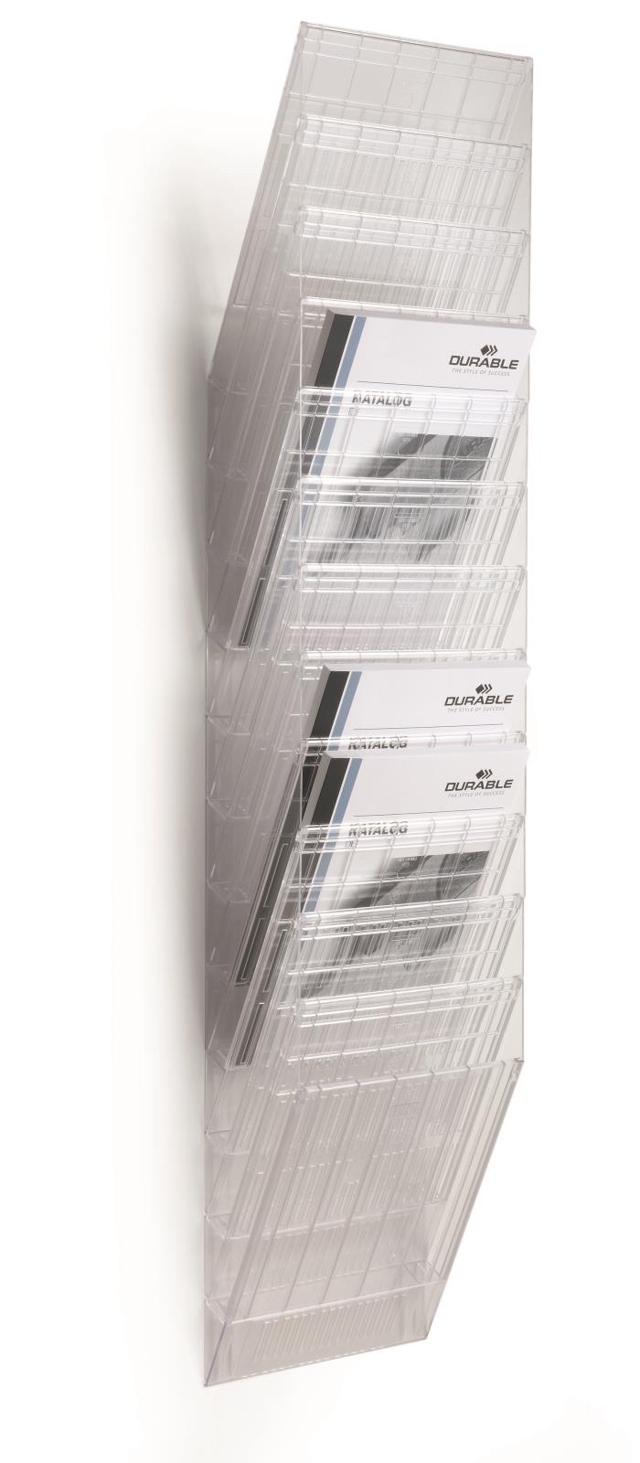 Transparent A4S dokumentfack med 12 fack i plast, förvaring och organisering