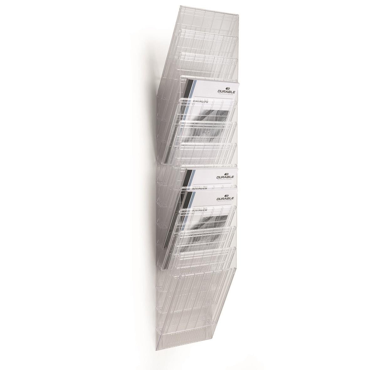 Transparent A4S dokumentfack med 12 fack i plast, förvaring och organisering