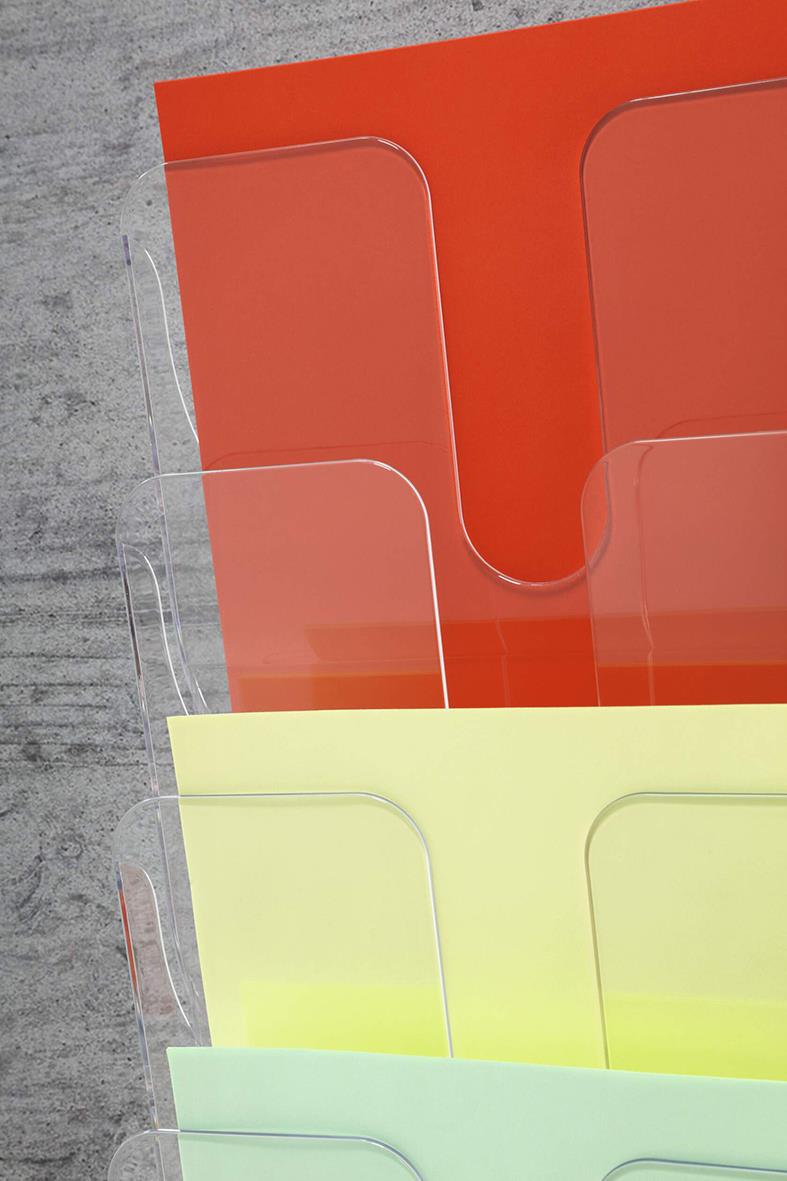 Blankettfack Durable FLEXIPLUS 6-fack A4S transparent i olika färger