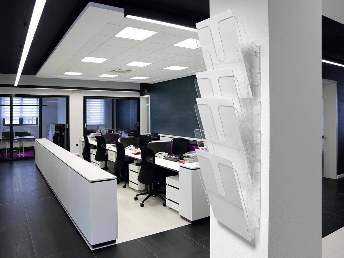 Transparent blankettfack Durable FLEXIPLUS 6-fack A4S i kontorsmiljö