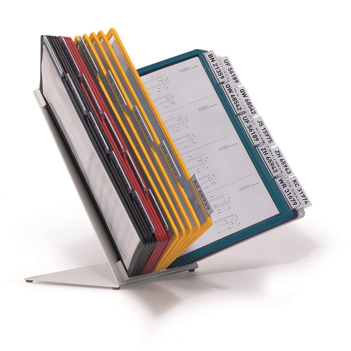 Bordsställ med Durable Vario 30 paneler i sorterade färger och A4-format