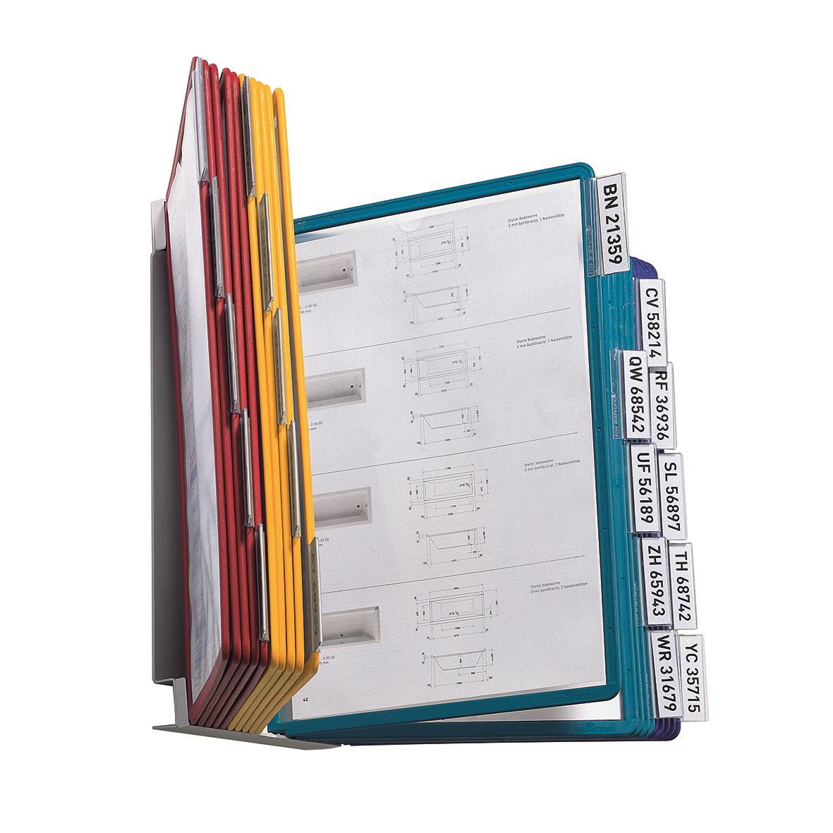 Väggställ Durable Vario 20 paneler i sorterade färger med A4-förvaring