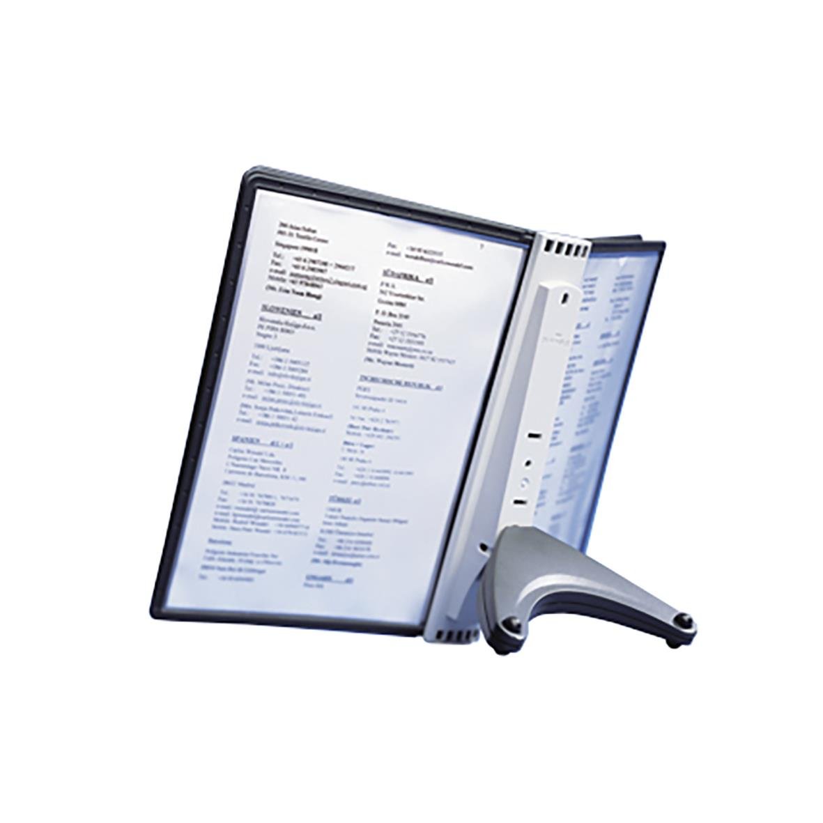 Bordsställ Durable Soho med 5 svarta paneler för A4-ark