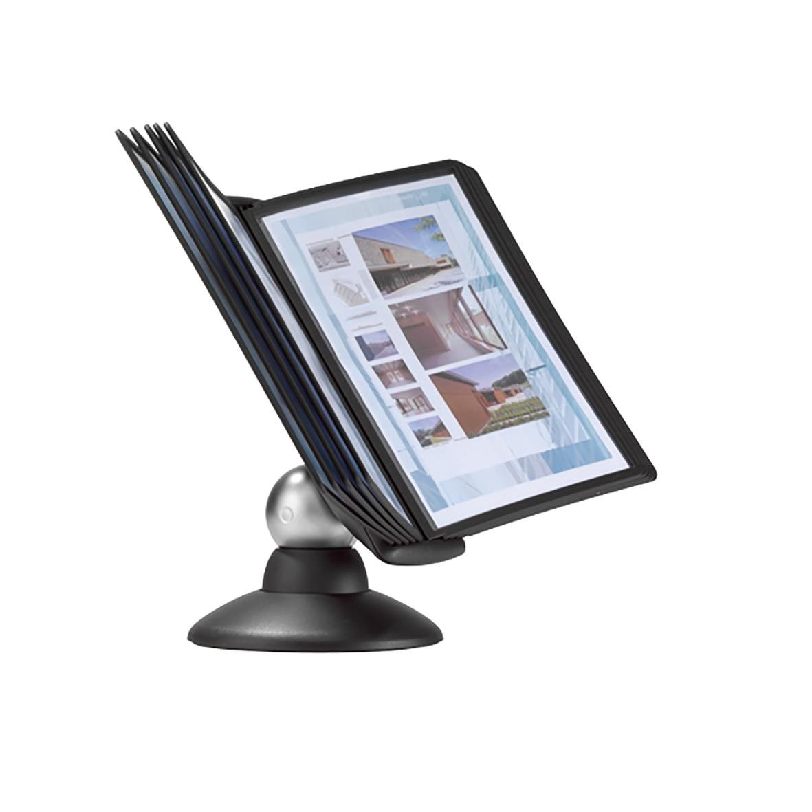 Bordsställ Durable Sherpa Motion 10 paneler svart A4 med digital skärm och blad