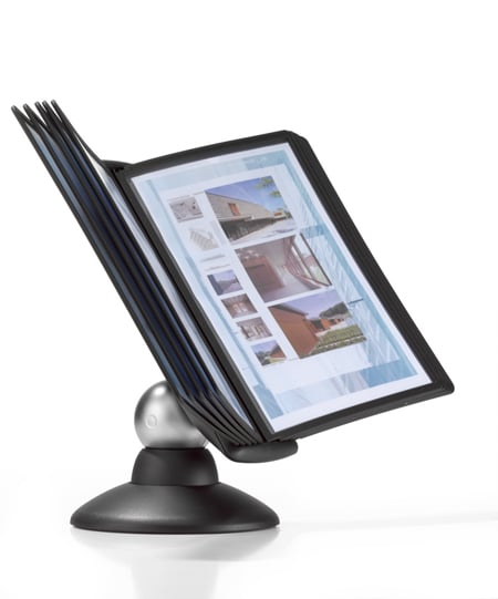 Bordsställ Durable Sherpa Motion 10 paneler svart A4 med digital skärm och blad