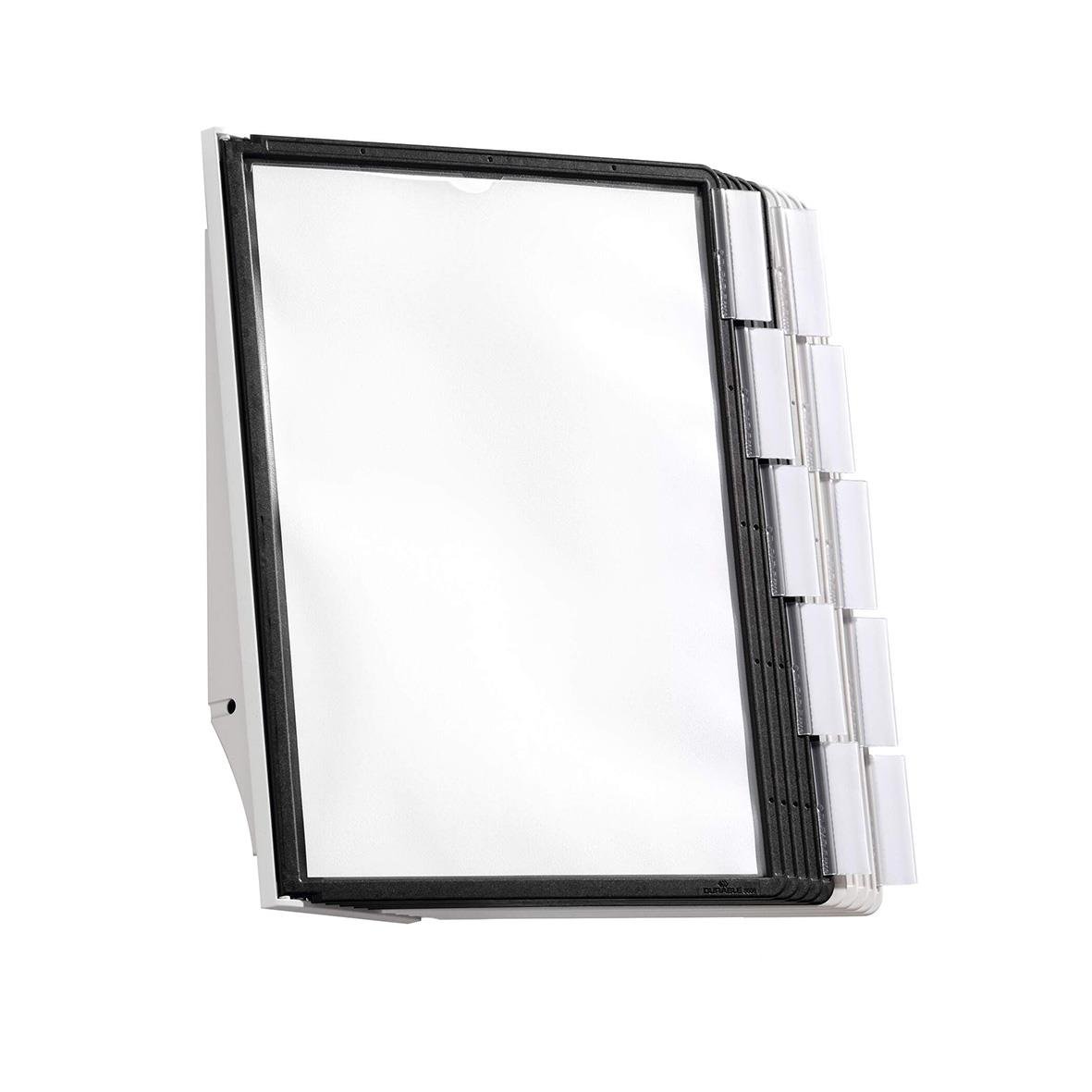 Väggställ Durable Sherpa 10 paneler svart/grå A4