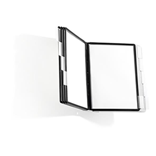 Väggställ Durable Sherpa 10 paneler svart/grå A4 11700022_3
