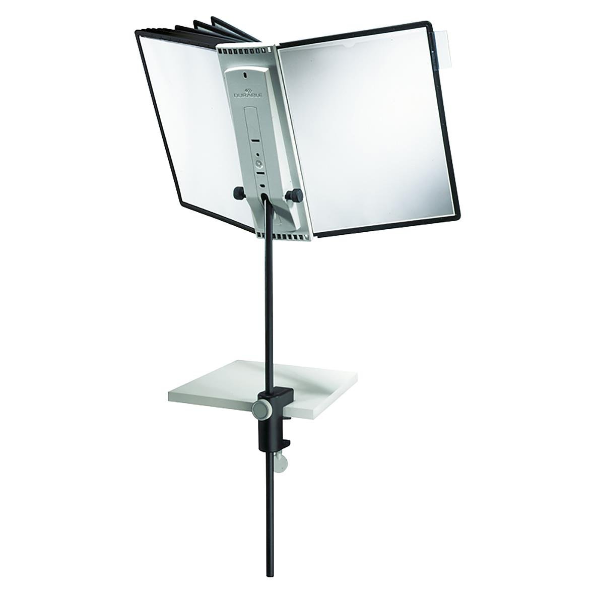 Bordsstativ med svart A4-skrivtavla och 10 paneler, justerbar höjd, för presentationer och möten