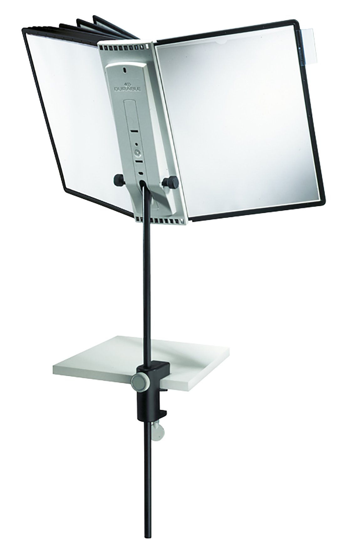 Bordsstativ med svart A4-skrivtavla och 10 paneler, justerbar höjd, för presentationer och möten